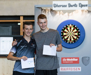Obersee Darts Open 2022 - Finalisten Jugend Einzel: Loris Schaub und Manuel Schelbert